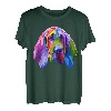 Bloodhound buntes Pop Art Porträt für Hundebesitzer T-Shirt