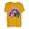 Bloodhound buntes Pop Art Porträt für Hundebesitzer T-Shirt