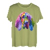Bloodhound buntes Pop Art Porträt für Hundebesitzer T-Shirt