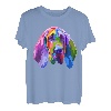 Bloodhound buntes Pop Art Porträt für Hundebesitzer T-Shirt