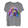 Bloodhound buntes Pop Art Porträt für Hundebesitzer T-Shirt