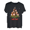 Meerschweinchen Weihnachtsbaum Lichter Lustiger Weihnachtsmann Hut Liebhaber T-Shirt
