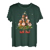Meerschweinchen Weihnachtsbaum Lichter Lustiger Weihnachtsmann Hut Liebhaber T-Shirt