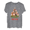 Meerschweinchen Weihnachtsbaum Lichter Lustiger Weihnachtsmann Hut Liebhaber T-Shirt