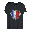 Franzose Brust Frankreich Stolz Wurzeln Französische Flagge T-Shirt