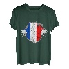 Franzose Brust Frankreich Stolz Wurzeln Französische Flagge T-Shirt