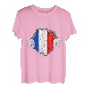 Franzose Brust Frankreich Stolz Wurzeln Französische Flagge T-Shirt