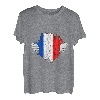 Franzose Brust Frankreich Stolz Wurzeln Französische Flagge T-Shirt