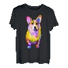 Pem Welsh Corgi buntes Pop Art Porträt für Hundeliebhaber T-Shirt