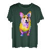 Pem Welsh Corgi buntes Pop Art Porträt für Hundeliebhaber T-Shirt