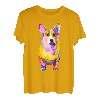 Pem Welsh Corgi buntes Pop Art Porträt für Hundeliebhaber T-Shirt