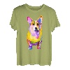 Pem Welsh Corgi buntes Pop Art Porträt für Hundeliebhaber T-Shirt