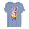 Pem Welsh Corgi buntes Pop Art Porträt für Hundeliebhaber T-Shirt