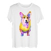 Pem Welsh Corgi buntes Pop Art Porträt für Hundeliebhaber T-Shirt