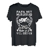 Herren Papa mit Motorrad Cooles Vatertag Motiv für Papa T-Shirt