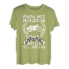 Herren Papa mit Motorrad Cooles Vatertag Motiv für Papa T-Shirt