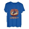 Cowboy Retro Vintage Bullenreiten Stierreiter Geschenk T-Shirt
