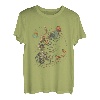 Katze mit Schmetterling, süßes Kätzchen, Schmetterling, Blumen T-Shirt