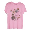 Katze mit Schmetterling, süßes Kätzchen, Schmetterling, Blumen T-Shirt