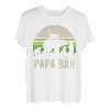 Herren Papa Bär 4 Jungten Vati T-Stück, Lustiges Vatertags Vater T-Shirt