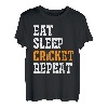 Eat Sleep Cricket Repeat Männer Kinder Spieler Geschenk T-Shirt
