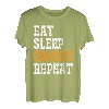 Eat Sleep Cricket Repeat Männer Kinder Spieler Geschenk T-Shirt