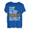 Eat Sleep Cricket Repeat Männer Kinder Spieler Geschenk T-Shirt