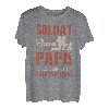 Herren Soldat Papa mit Sohn - Bundeswehr Ehre Soldaten Vater T-Shirt
