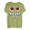 Gruseliges Monster Gesicht Gruppe Kostüm Geburtstag Party Halloween T-Shirt