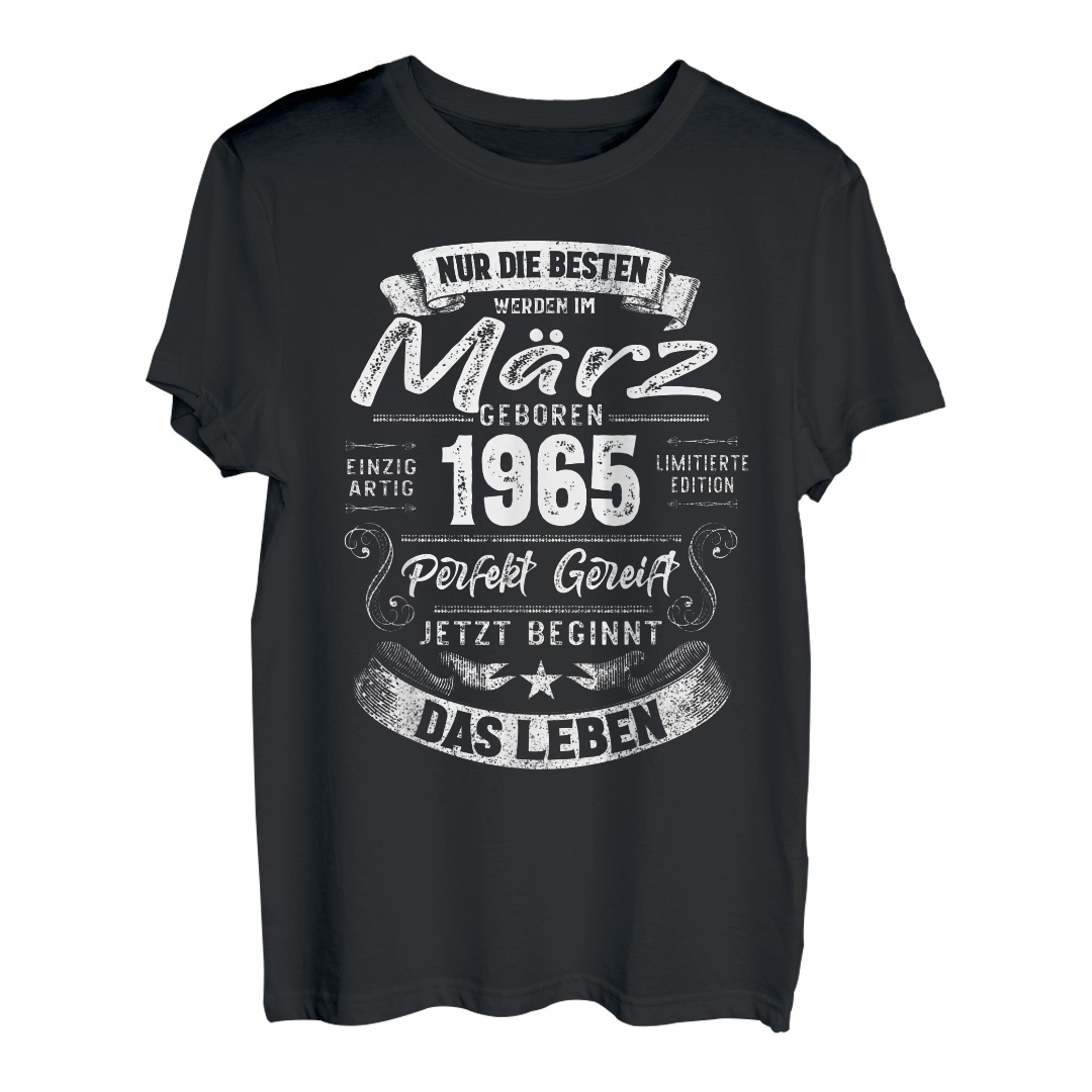 55. Geburtstag Geschenk Legendär seit März 1965 T-Shirt