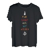 Keep Calm and Say Moin Ostsee Nordsee Küste Leuchtturm T-Shirt