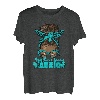 Blaugrünes Band, unordentlicher Dutt, Haar, Myasthenie, Gravis Warrior Geschenke T-Shirt