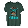 Blaugrünes Band, unordentlicher Dutt, Haar, Myasthenie, Gravis Warrior Geschenke T-Shirt