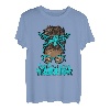 Blaugrünes Band, unordentlicher Dutt, Haar, Myasthenie, Gravis Warrior Geschenke T-Shirt