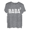 Herren Baba hoch zwei | Türkischer Papa Vaterschaft zweites Kind T-Shirt