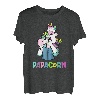 Herren Papacorn Einhorn Vatertagsgeschenk für Papa T-Shirt