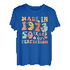 50 Jahre alt, hergestellt 1973, Blume zum 50. Geburtstag, Retro-Design T-Shirt