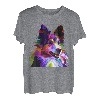 Sheltie Rough Collie buntes Pop Art Porträt Hundebesitzer T-Shirt