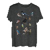 Gartenvögel Vogel Zeichnung Amsel Blaumeise Rotkehlchen T-Shirt