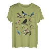 Gartenvögel Vogel Zeichnung Amsel Blaumeise Rotkehlchen T-Shirt