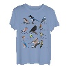 Gartenvögel Vogel Zeichnung Amsel Blaumeise Rotkehlchen T-Shirt