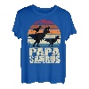 Papasaurus T-Rex Dinosaurier Familien Dino Vater Papa Saurus T-Shirt