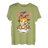 Kawaii Ramen Japanische Nudeln, niedlicher Anime-Hund Corgi Ramen T-Shirt