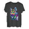 Tierkostüm Husky-Kopf, abstrakte Kunst T-Shirt