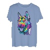 Tierkostüm Husky-Kopf, abstrakte Kunst T-Shirt