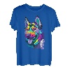 Tierkostüm Husky-Kopf, abstrakte Kunst T-Shirt