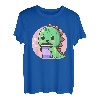 Niedlicher Kawaii-Boba-Tee, grüner Dino-Anime-Geschenk T-Shirt