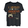 I Leveled Up To Daddy Gamer Ehemann Schwangerschaftsankündigung T-Shirt