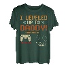 I Leveled Up To Daddy Gamer Ehemann Schwangerschaftsankündigung T-Shirt