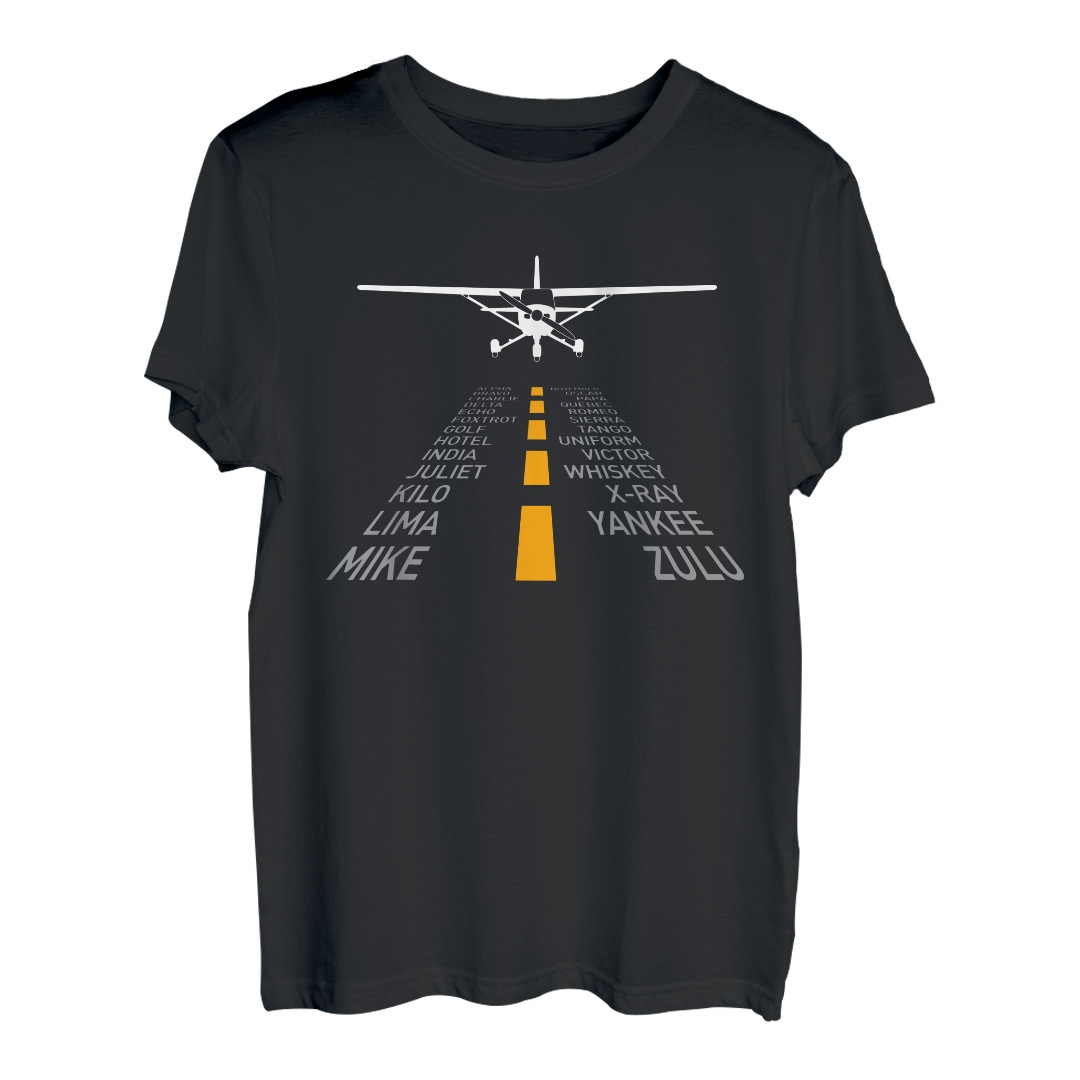 Piloten-Alphabet fürs Fliegen, Flugzeug, Flieger-Sprüche T-Shirt